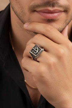 Kare Model Vav-Elif Gümüş Yüzük