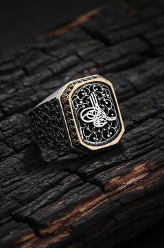 Sarmaşık Model Tuğralı Taşsız Gümüş Yüzük