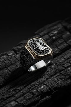 Sarmaşık Model Tuğralı Taşsız Gümüş Yüzük