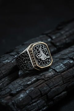 Sarmaşık Model Tuğralı Taşsız Gümüş Yüzük