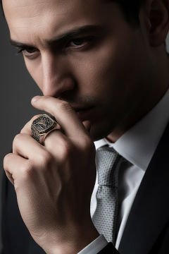 Sarmaşık Model Tuğralı Taşsız Gümüş Yüzük