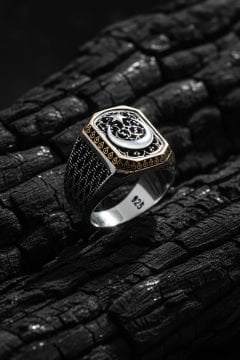 Ay Yıldız Model Taşsız Gümüş Yüzük