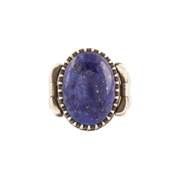 Kurdele Model Lapis Lazuli Taşlı El İşi Yüzük