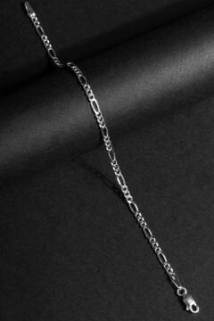 Figaro Model Gümüş 3,20 mm Genişlik Bileklik