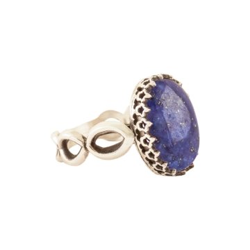 Sonsuzluk Model Lapis Lazuli Taşlı El İşi Yüzük