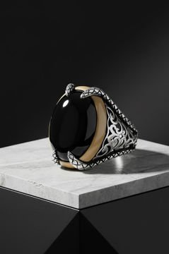 Pençe Model Oniks Taşlı Gümüş Yüzük