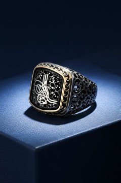 Sarmaşık Desenli Tuğra Model Taşsız Gümüş Yüzük