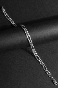 Figaro Model Gümüş 5,40 mm Genişlik Bileklik