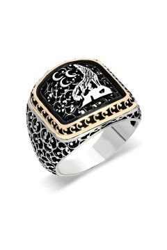 Sarmaşık Desenli Bozkurt Model Taşsız Gümüş Yüzük