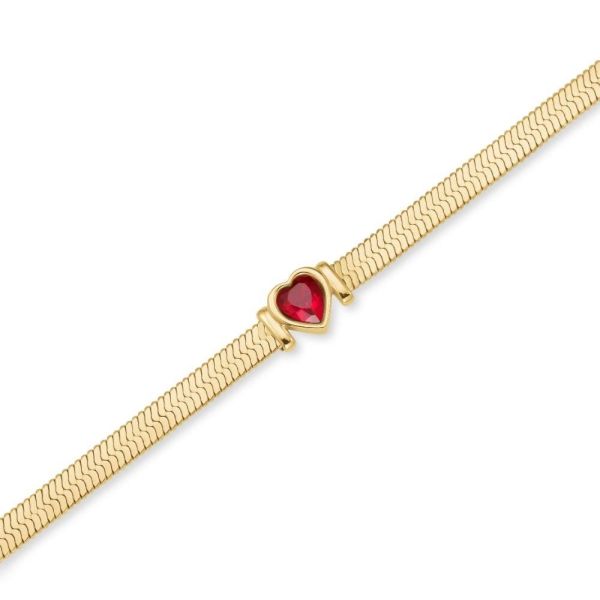 ROSEFIELD JBSRG.J1012 Kalp Yakut Çelik Bileklik