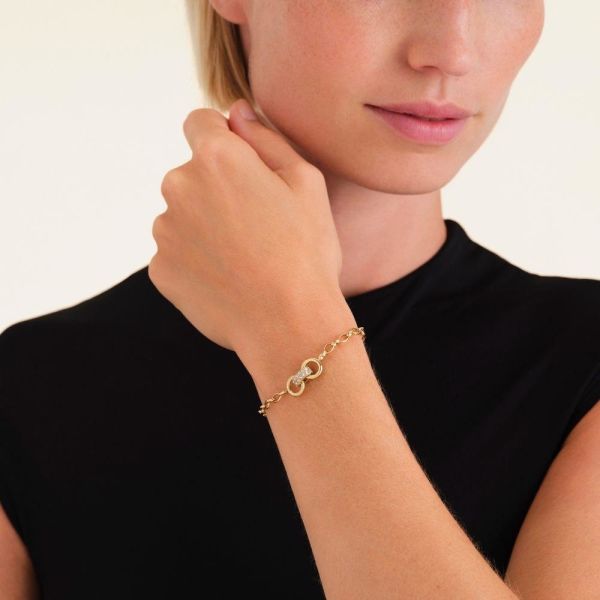 ROSEFIELD JBBSG.J899 Altın Renkli Çelik Bileklik
