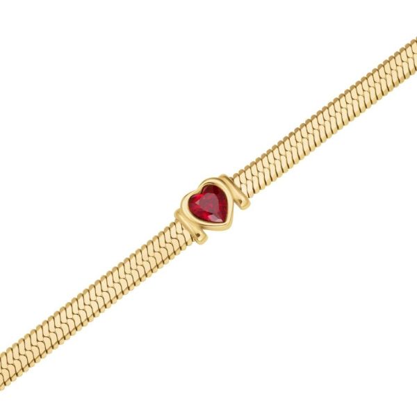 ROSEFIELD JNSRG.J1004 Kalp Yakut Çelik Kolye
