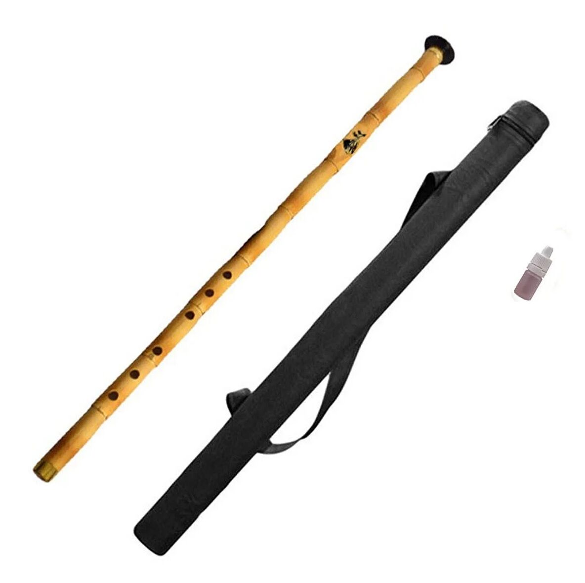 PROFESYONEL NEY KIZ Sİ DELRİN BAŞPARE (SEMAZEN SERİSİ) + KILIF + YAĞ SOL EL ÜSTTE