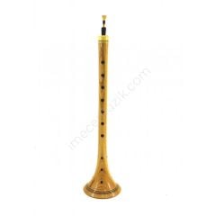 VERNİKLİ ZURNA BÜYÜK BOY 37.5 CM - SOL + BORU + HALKA + 3 ADET YEDEK KAMIŞ