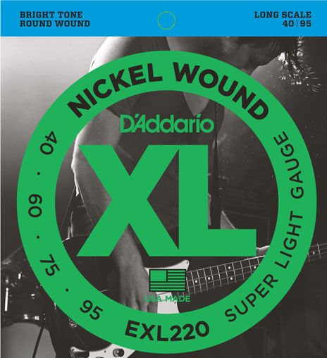DADDARİO EXL220 BAS GİTAR TELİ SUPER LİGHT 40-95