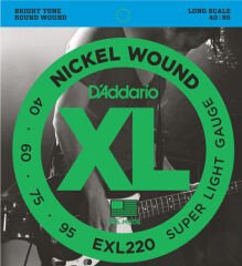 DADDARİO EXL220 BAS GİTAR TELİ SUPER LİGHT 40-95