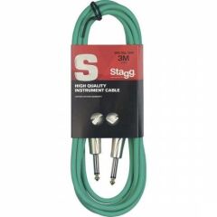 STAGG SGC3DL CGR YEŞİL ENSTRÜMAN KABLOSU 3 M