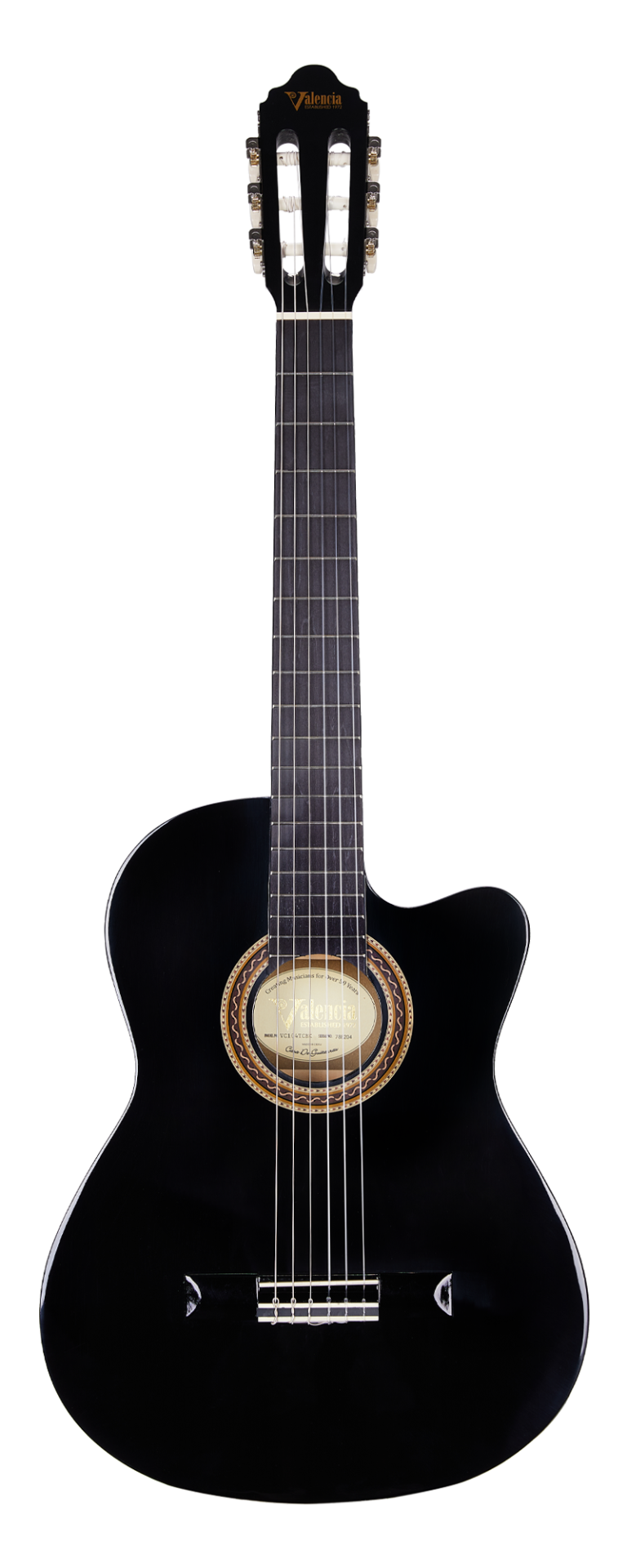VC104THNCBK Klasik Gitar 4/4 Siyah Sap Çelikli İnce Kasa