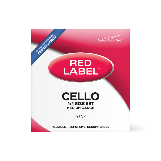 6107 Çello Tel Seti Red Label 4/4 Medium Tension