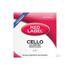 6107 Çello Tel Seti Red Label 4/4 Medium Tension