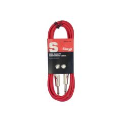 STAGG SGC6DL CRD 6 METRE ENSTRÜMAN KABLOSU KIRMIZI