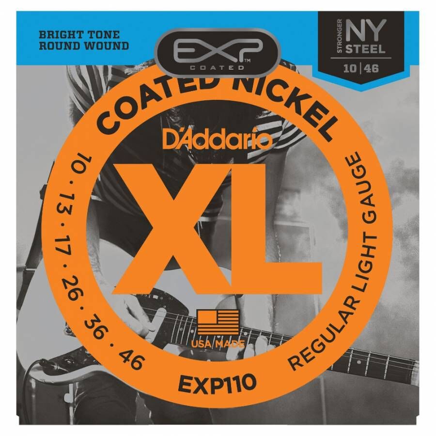DADDARİO EXP110 COATED LİGHT TAKIM TEL ELEKTRO GİTAR TELİ 010-046
