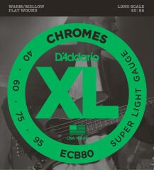 ECB80 Chromes Bass Light 40-95 Long Scale Takım Tel Bas Gitar Teli