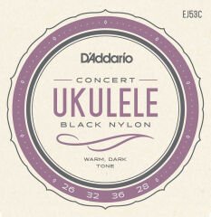 DADDARİO EJ53C CONCERT UKULELE TAKIM TEL SİYAH
