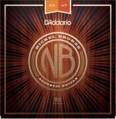 DADDARİO NB1047 NİCKEL BRONZE EXTRA LİGHT TAKIM TEL AKUSTİK GİTAR TELİ 010-047