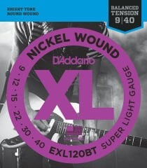 DADDARİO EXL120BT BALANCED TENSİON SUPER LİGHT TAKIM TEL ELEKTRO GİTAR TELİ 009-040