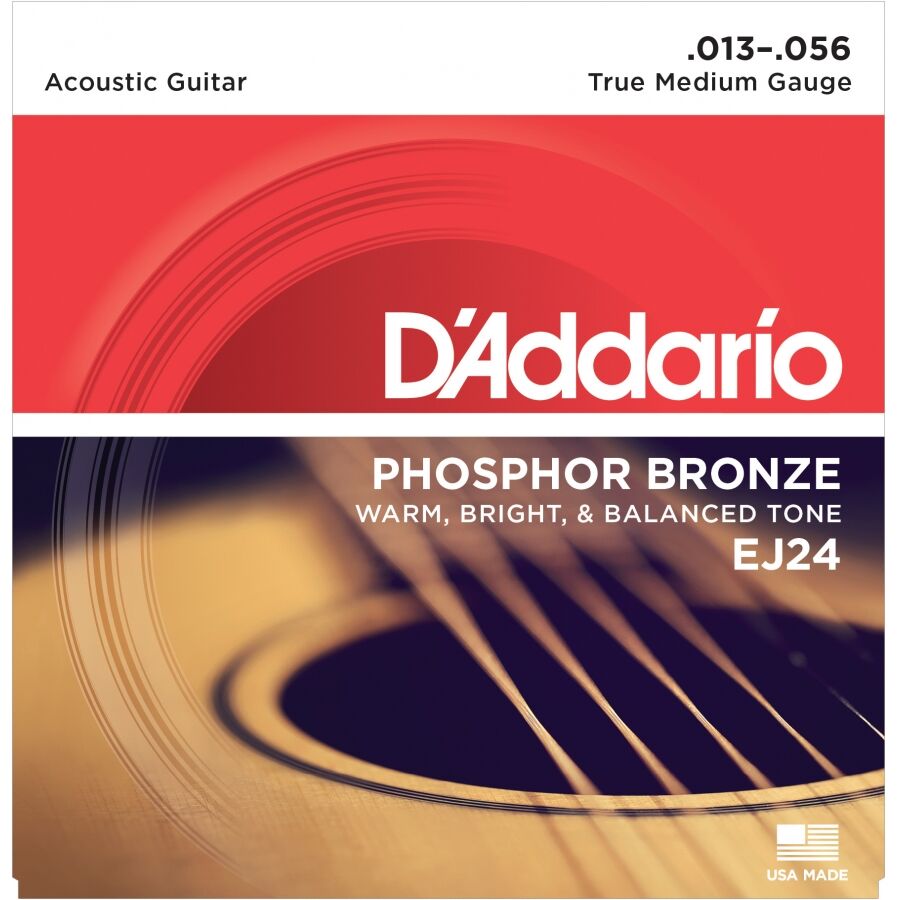 DADDARİO EJ24 PHOSPHOR BRONZE TRUE MEDİUM 013-056 AKUSTİK GİTAR TELİ
