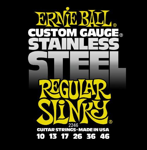 ERNİE BALL P02246 STAİNLESS STEEL REGULAR SLİNKY 10-46 ELEKTRO GİTAR TELİ