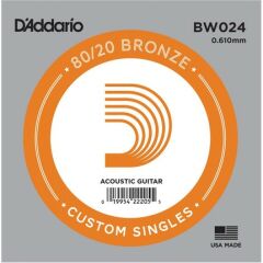 DADDARİO BW024 80/20 BRONZE .024 - AKUSTİK GİTAR TEK TEL SOL