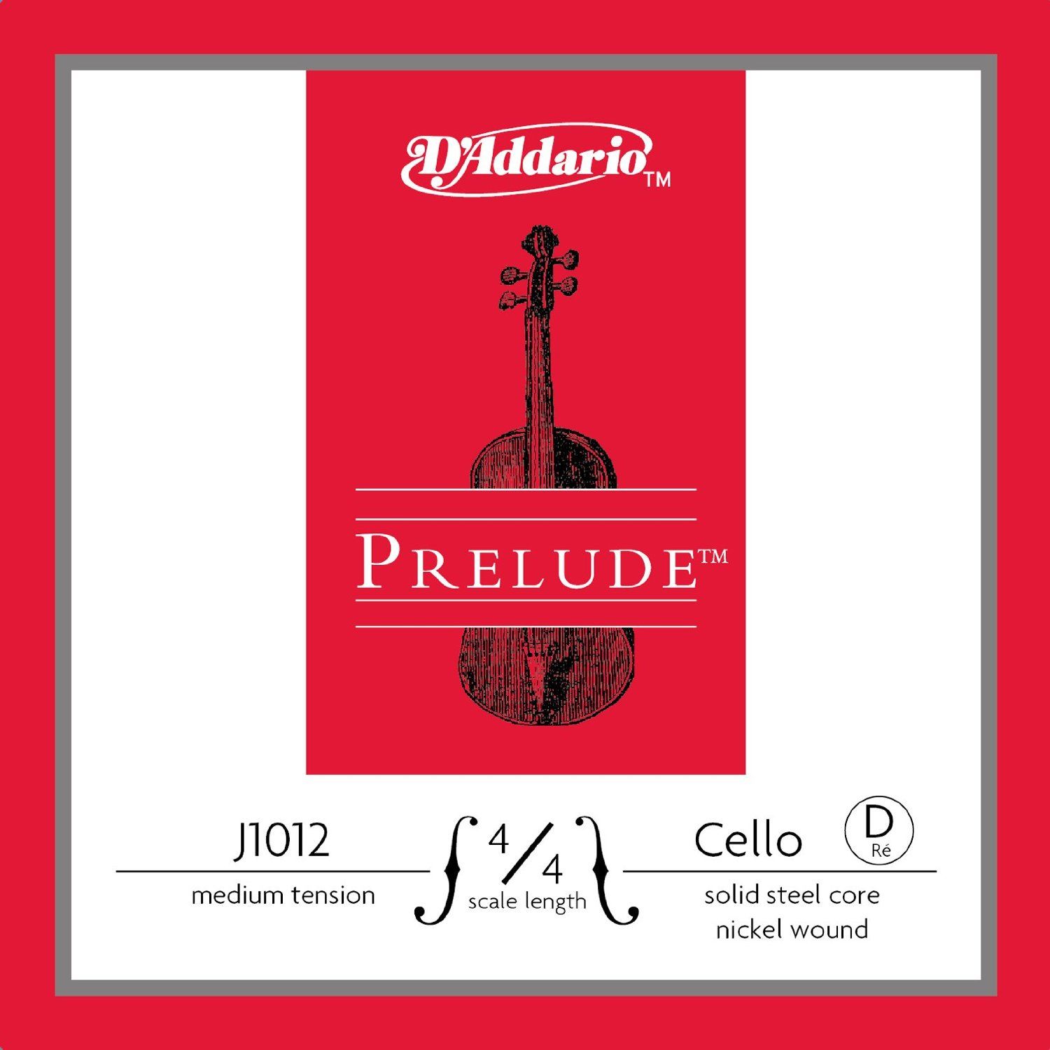 DADDARİO J1012 4/4 PRELUDE ÇELLO MEDİUM TENSİON TEK TEL (RE) ÇELLO TELİ