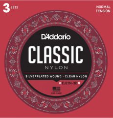 DADDARİO EJ27N-3D NORMAL TENSİON 3 PAKET TAKIM TEL KLASİK GİTAR TELİ