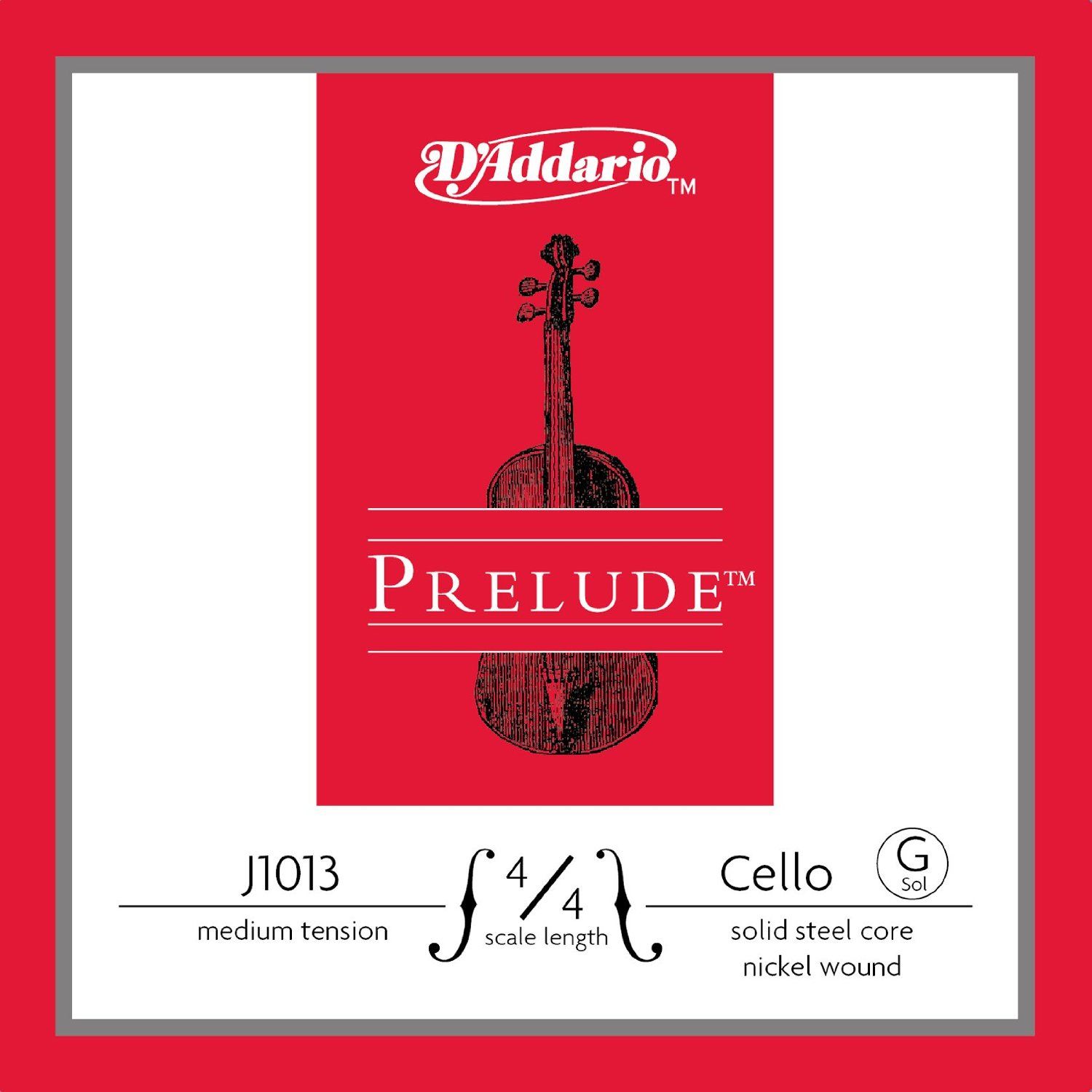 DADDARİO J1013 4/4 PRELUDE MEDİUM TENSİON G (SOL) TEK TEL ÇELLO TELİ