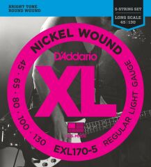 DADDARİO EXL170-5 BAS GİTAR TEL SET 5 TELLİ (45-130)