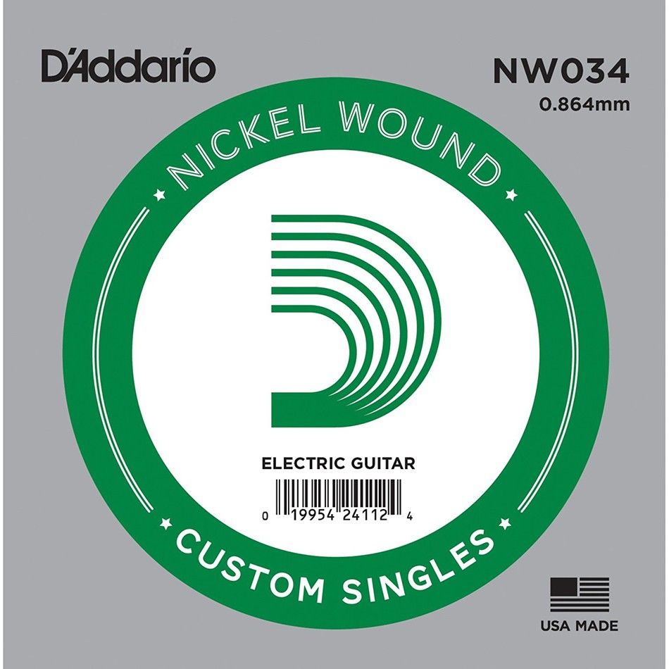 DADDARİO NW034 .034 ELEKTRO VE AKUSTİK GİTAR TEK TEL LA