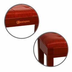 DPB115-WN Piyano Koltuk Tabure Çift Kişilik Sandık Bölmeli Ceviz