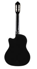 VALENCİA VC104TCBK KLASİK GİTAR 4/4 SİYAH CUTAWAY SAP ÇELİKLİ