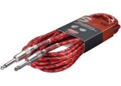 STAGG SGC6VT RD ENSTRUMAN KABLO İP SARGILI KIRMIZI 6 METRE