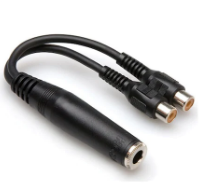 HOSA YRA-115 1/4 TS (F) DUAL RCA (F) Y-KABLO