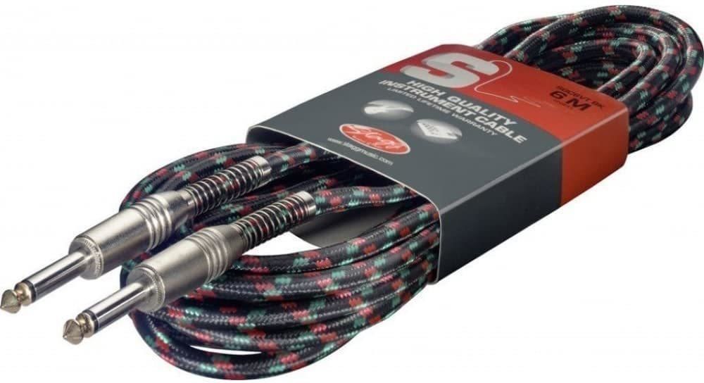 STAGG SGC6VT BK ENSTRÜMAN KABLO İP SARGI SİYAH 6 M