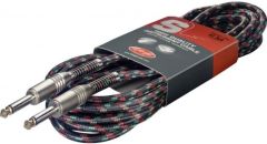 STAGG SGC6VT BK ENSTRÜMAN KABLO İP SARGI SİYAH 6 M