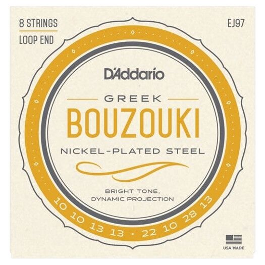 DADDARİO EJ97 BOUZOUKİ GREEK NİCKEL TAKIM TEL BUZUKİ TELİ
