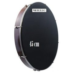PROFESYONEL MİTELLO BENDİR 45 CM CAM DERİ SİYAH ÇİFT KAT KILIF HEDİYE