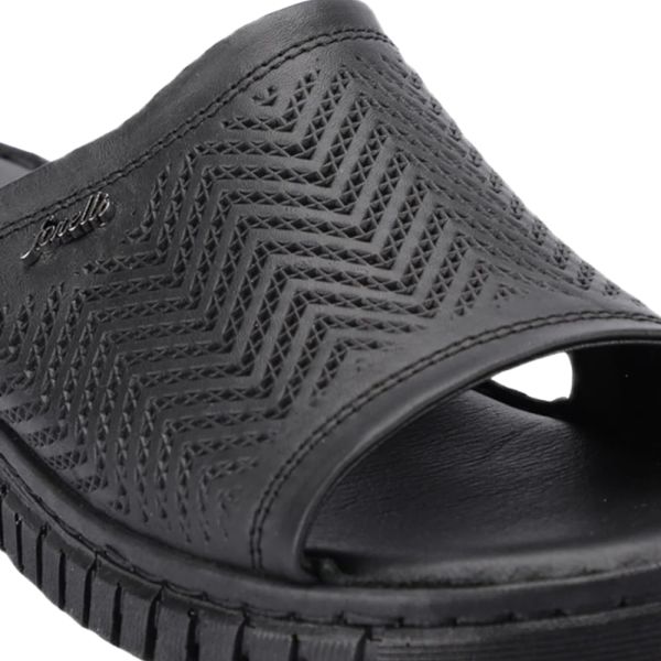 Forelli 38505 Sofia-G Siyah Kadın Comfort Deri Terlik