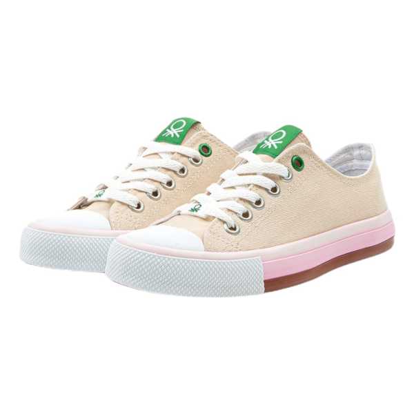 Benetton BN-30176 Bej Kadın Spor Ayakkabı