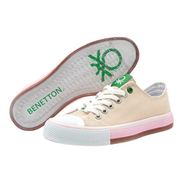 Benetton BN-30176 Bej Kadın Spor Ayakkabı