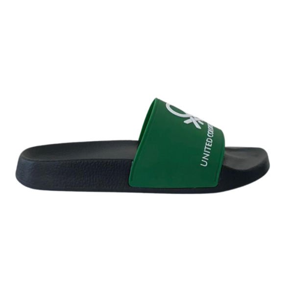 Benetton BN-1271 Siyah/Yeşil Erkek Plaj Terlik